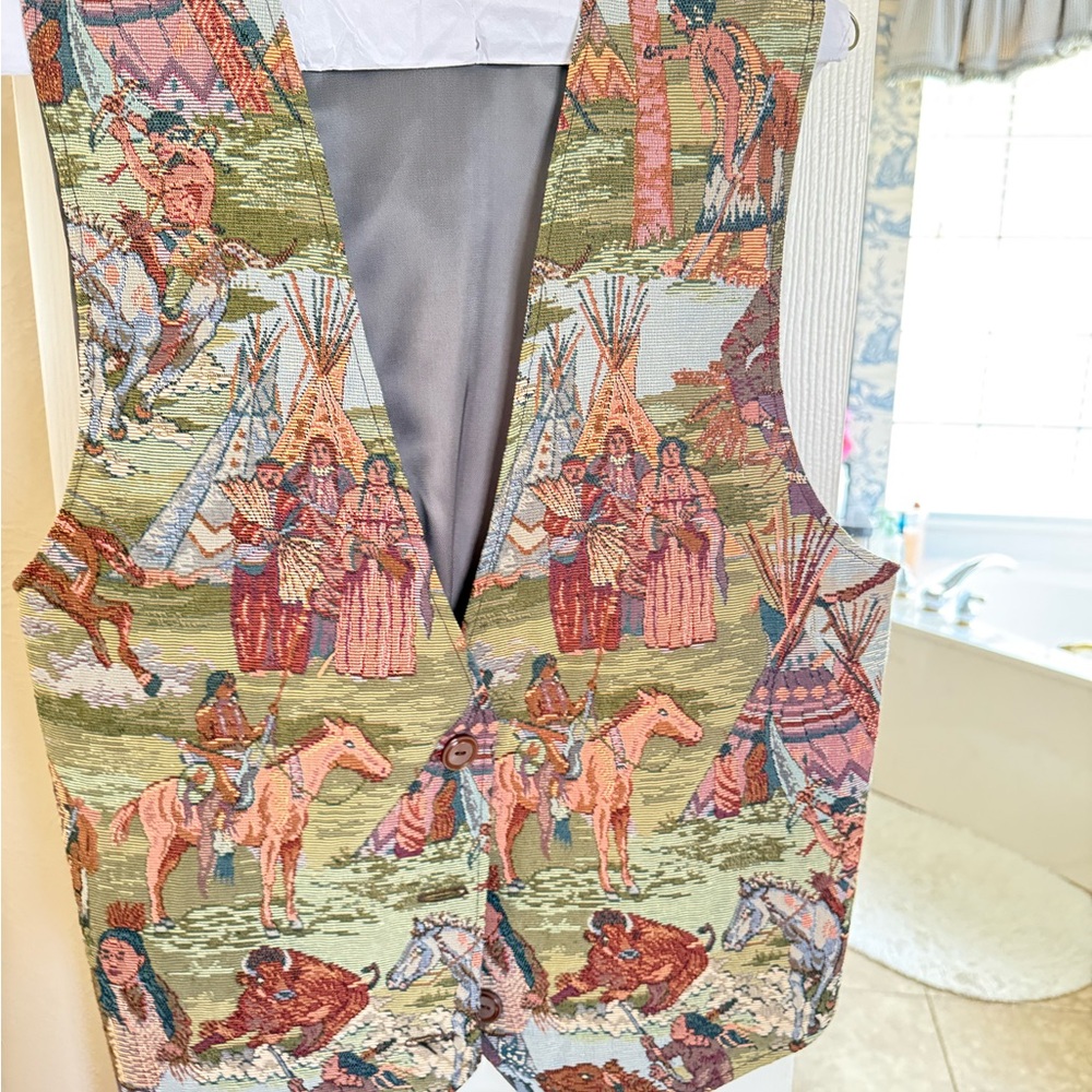 Tailor Vintage Multicolor Tapestry Vest